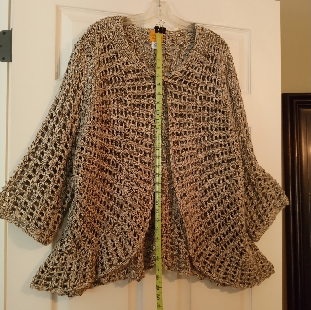 Ruby Road Crochet Top Sweater Shrug Size 2X